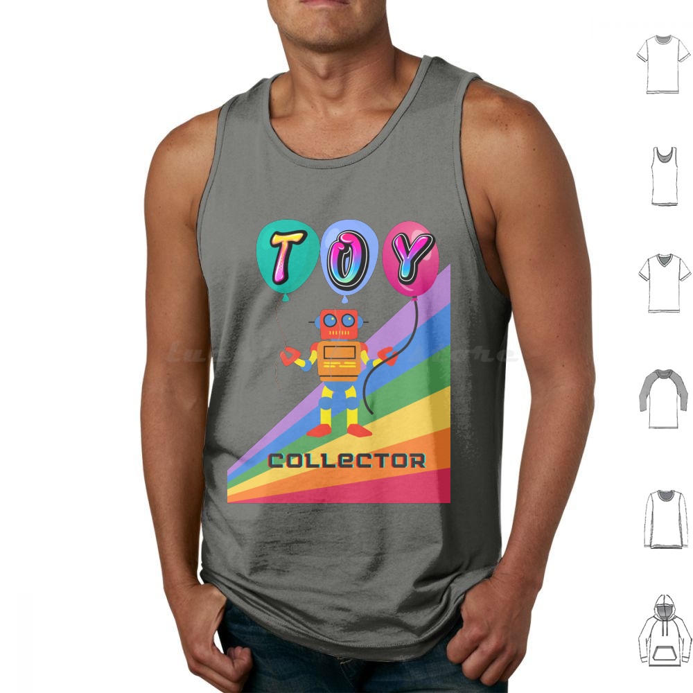 Vintage Toys Collector - Camisetas sin mangas de algodón con