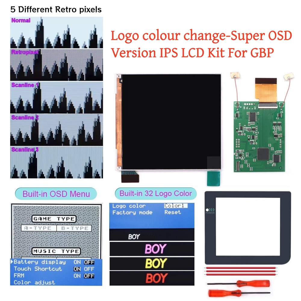 Vintage Game Collection - Kit de pantalla LCD Q5 con