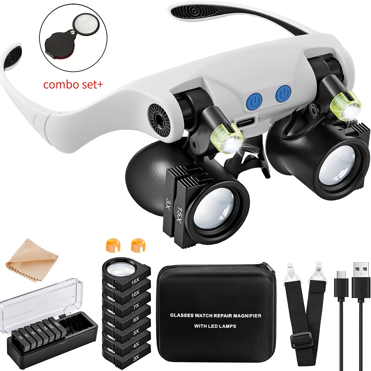 Darkroom Enlarger Lens - Gafas de aumento LED para la