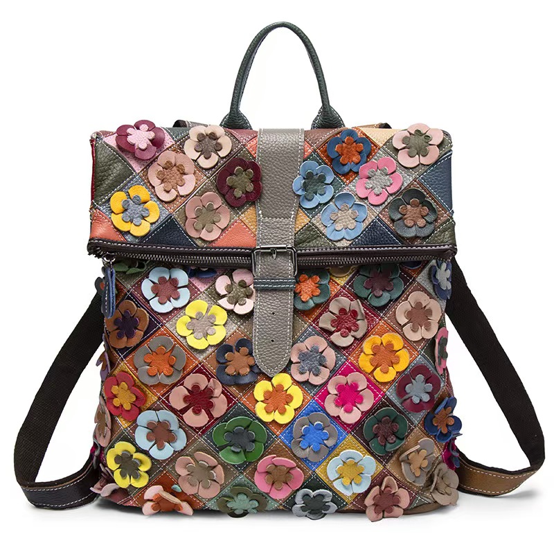 Vintage Zipper - Mochila Vintage de Cuero Genuino para