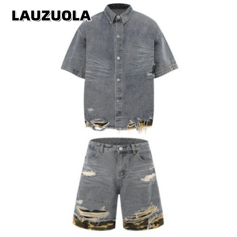 Vintage Zipper - Conjunto de 2 piezas de camisa
