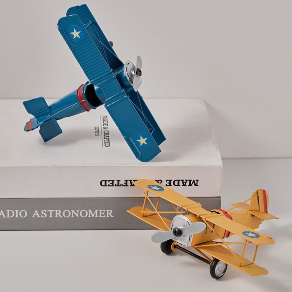 Vintage Collectible Ornaments - Modelo de avión Vintage de hierro