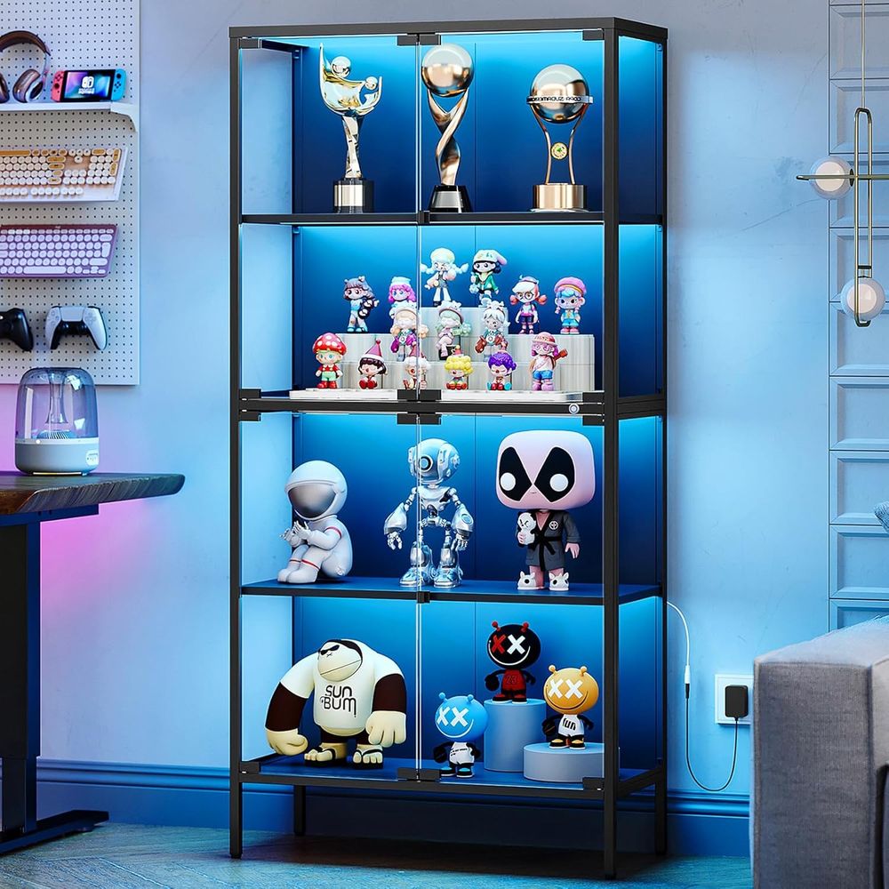 Collectible & Vintage Dolls For Halloween - Vitrina de Vidrio con Iluminación LED