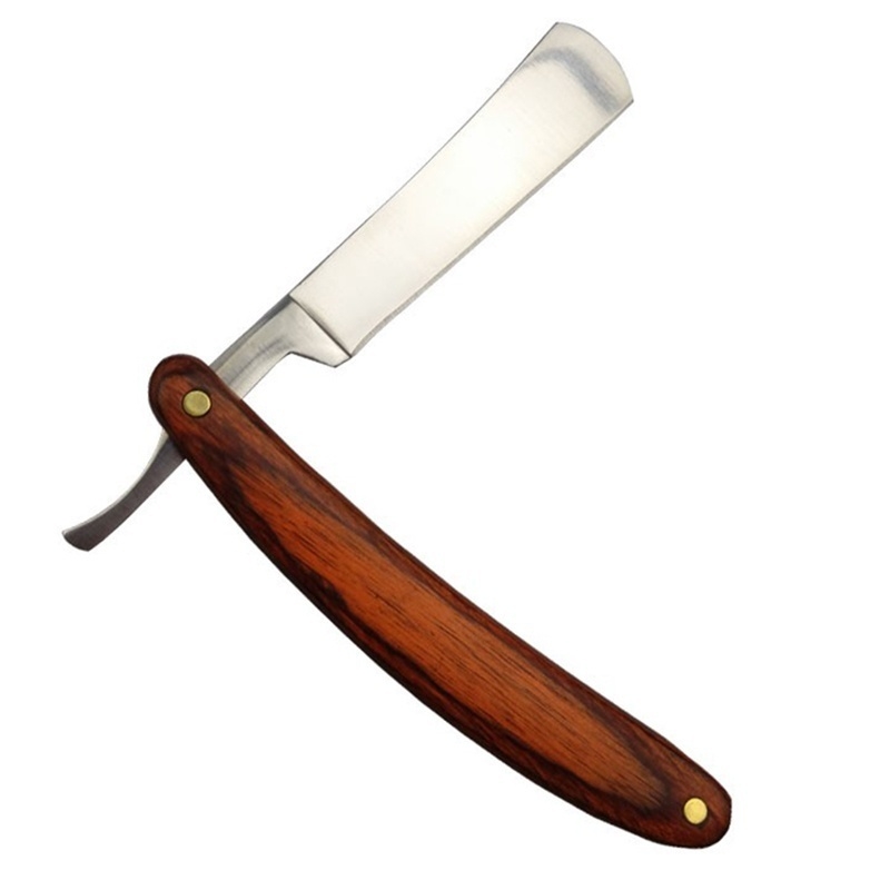 Vintage Collectible Knife - Cuchillo de afeitar plegable con mango