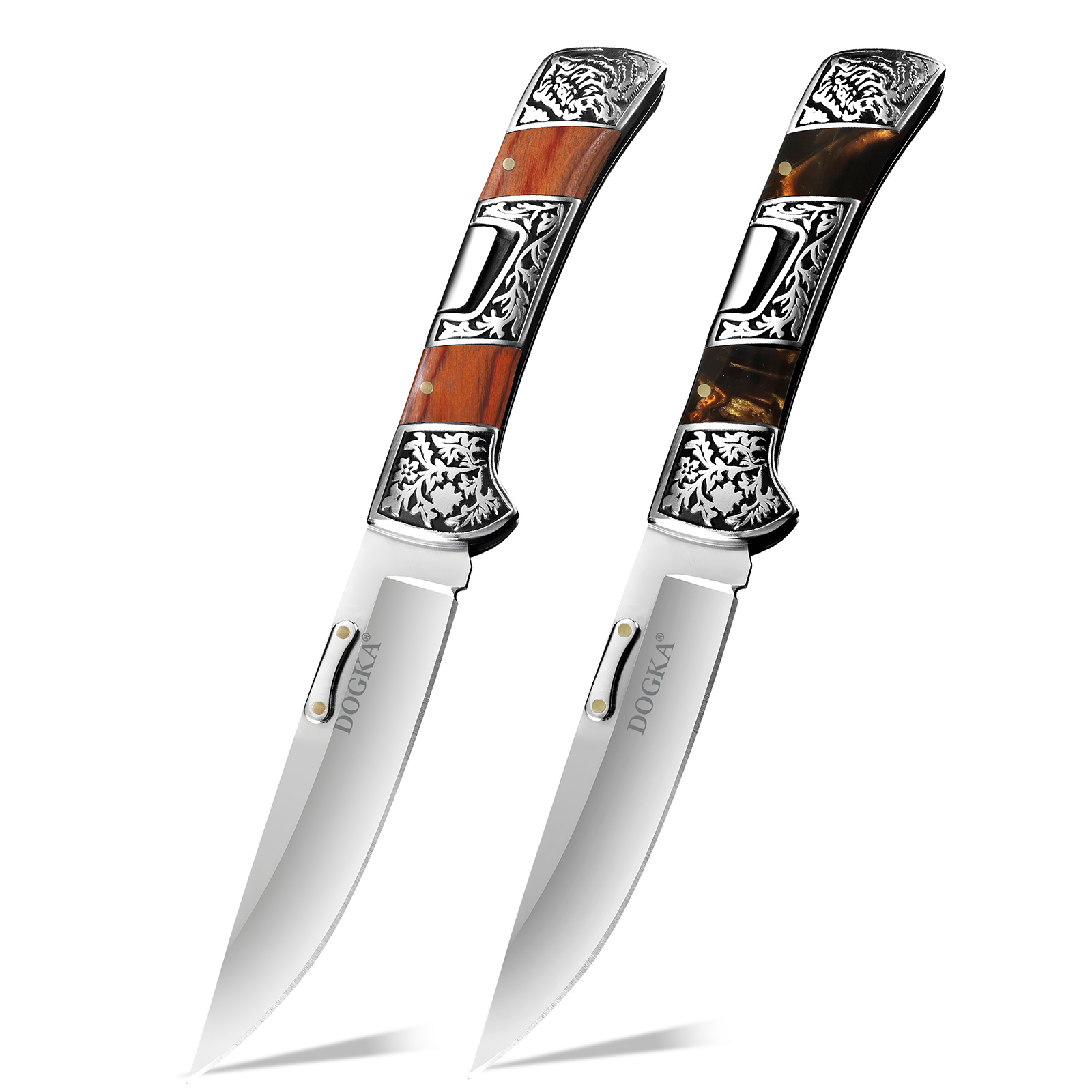 Vintage Collectible Knife - Navaja de Bolsillo Plegable Grabada Estilo