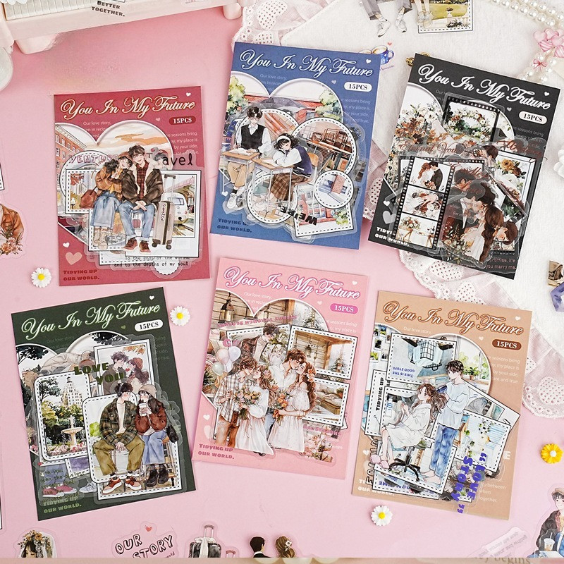 15 Uds. Pegatina de personaje  - Vintage Things Collection reseña y precio