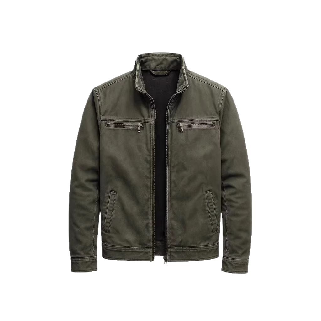 Chaqueta casual de algodón par - Vintage Zipper reseña y precio