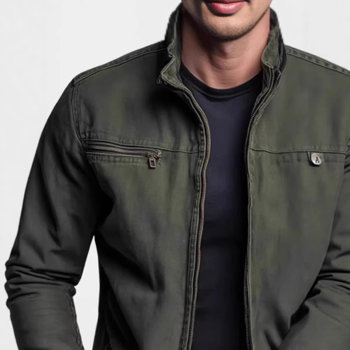 Chaqueta casual de algodón par - Vintage Zipper reseña y precio