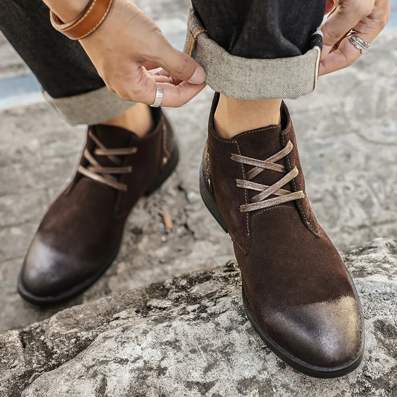 Nuevos botines de ante vacuno  - Vintage Zipper reseña y precio