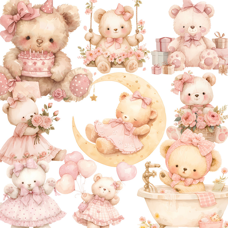 20 unids/pack lindo oso pegati - Vintage Things Collection reseña y precio