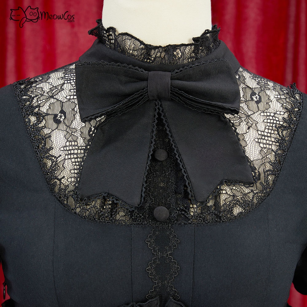 Vestido Gótico Victoriano Negr - Vintage Necklace reseña y precio
