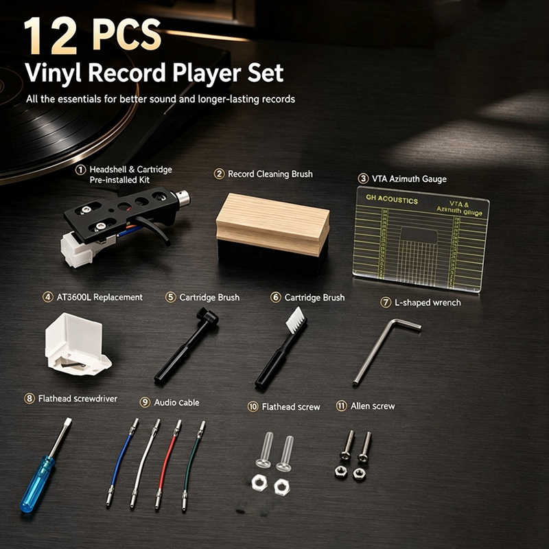 Super Oferta: Juego de 12 Piez - Vinyl Record Cleaner reseña y precio