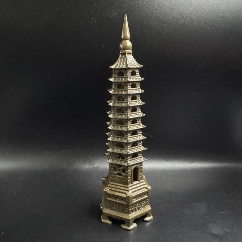 Estatua de Pagoda de Metal de  - Vintage Collectible Ornaments reseña y precio