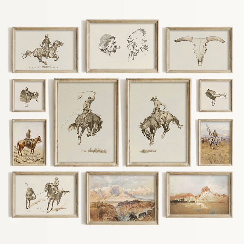 Arte Mural Estilo Vaquero del  - Vintage Things Collection reseña y precio