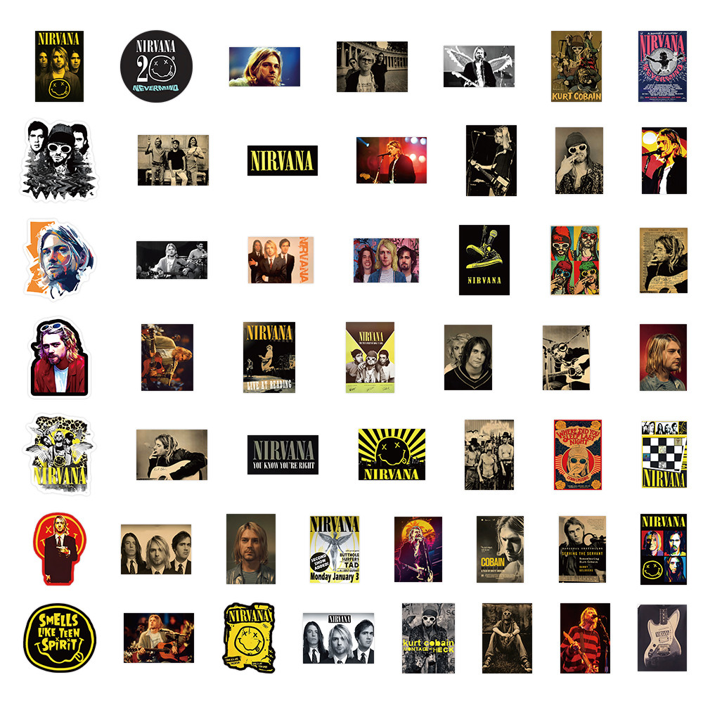 52 pegatinas de la banda Nirva - Vintage Things Collection reseña y precio
