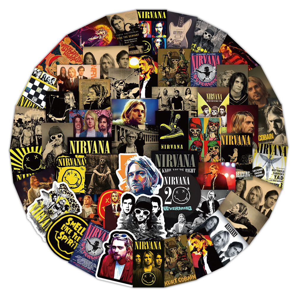 52 pegatinas de la banda Nirva - Vintage Things Collection reseña y precio